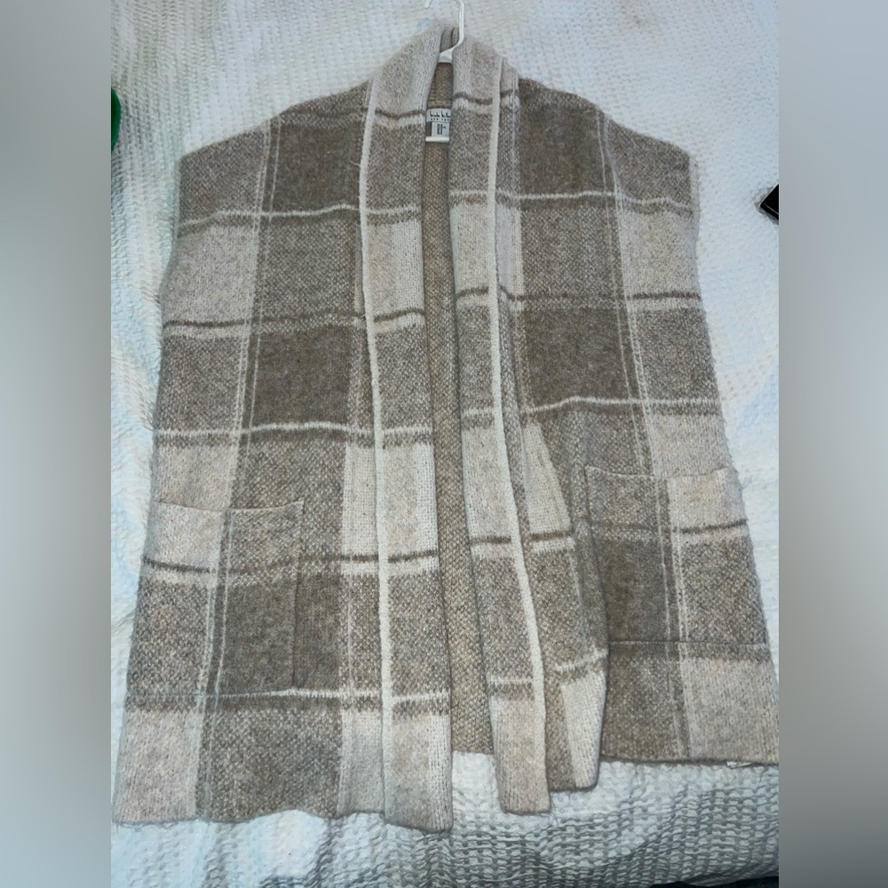XL SLEEVELESS CARDIGAN W/ POCKETS